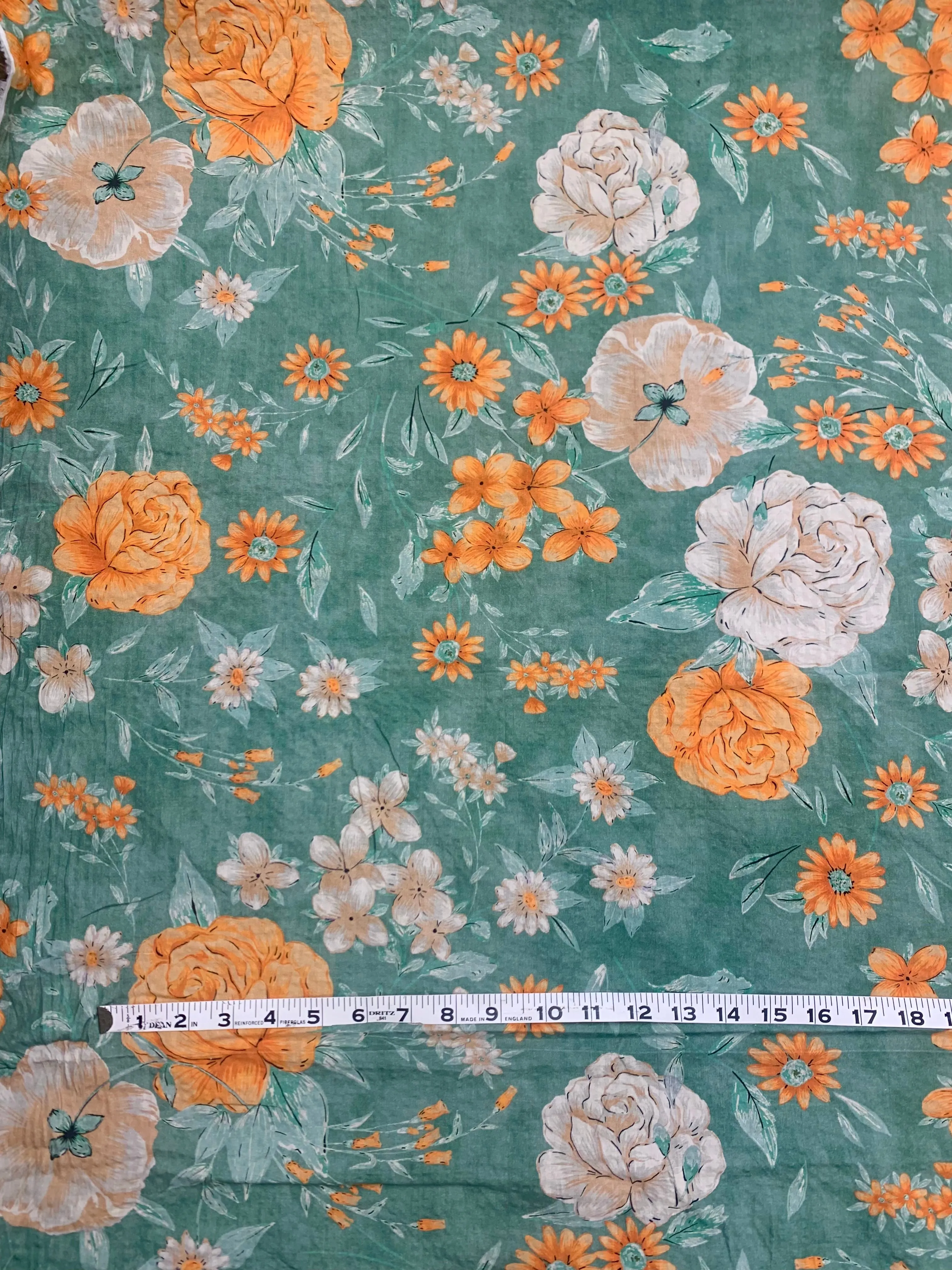 Flat Cotton Seersucker - Florence Garden Green