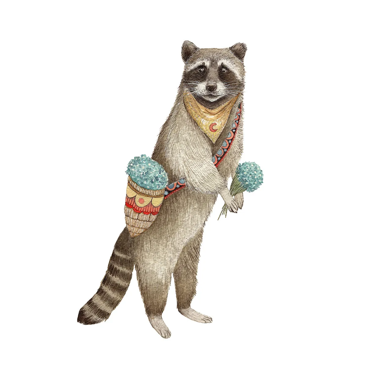 Flower Messenger: The Raccoon 8x10 Print