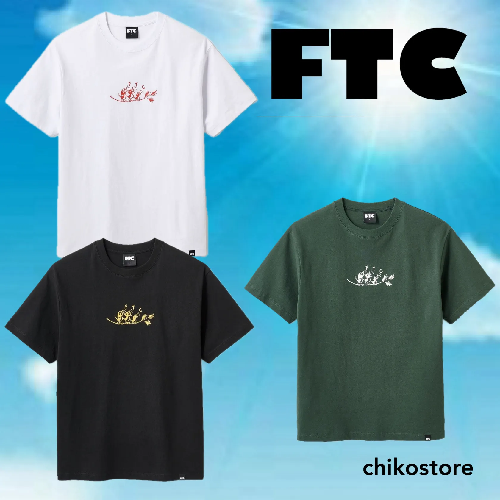 FTC  |Crew Neck Unisex Street Style Short Sleeves Logo