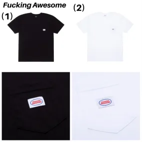 Fucking Awesome  |Street Style Plain Cotton Short Sleeves Logo Skater Style