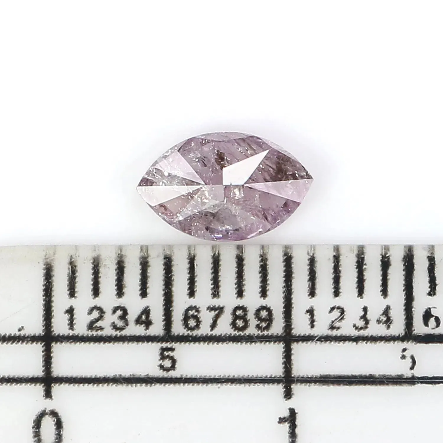 GIA Certified 0.53 Ct Natural Loose Marquise Modified Brilliant Cut Diamond 7.45 MM Fancy Grayish Pink-Purple Color Marquise Dia