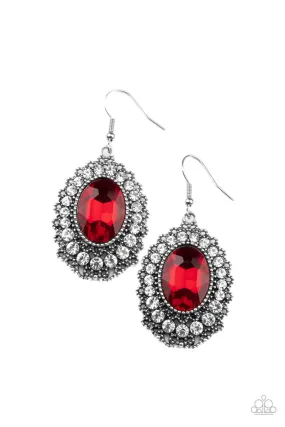 Glacial Gardens - Red Earring