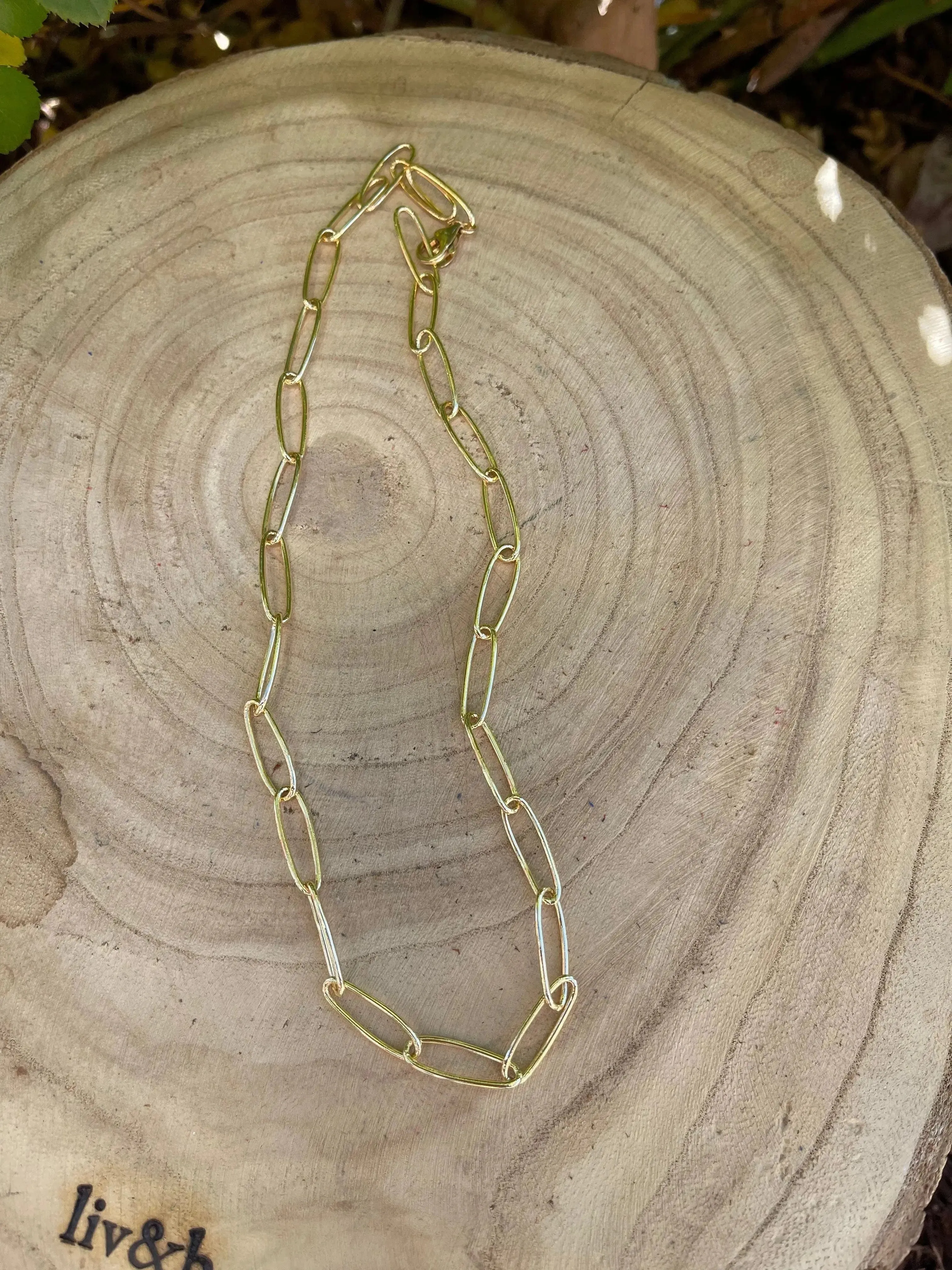 Gold Fill Long Chain Necklace