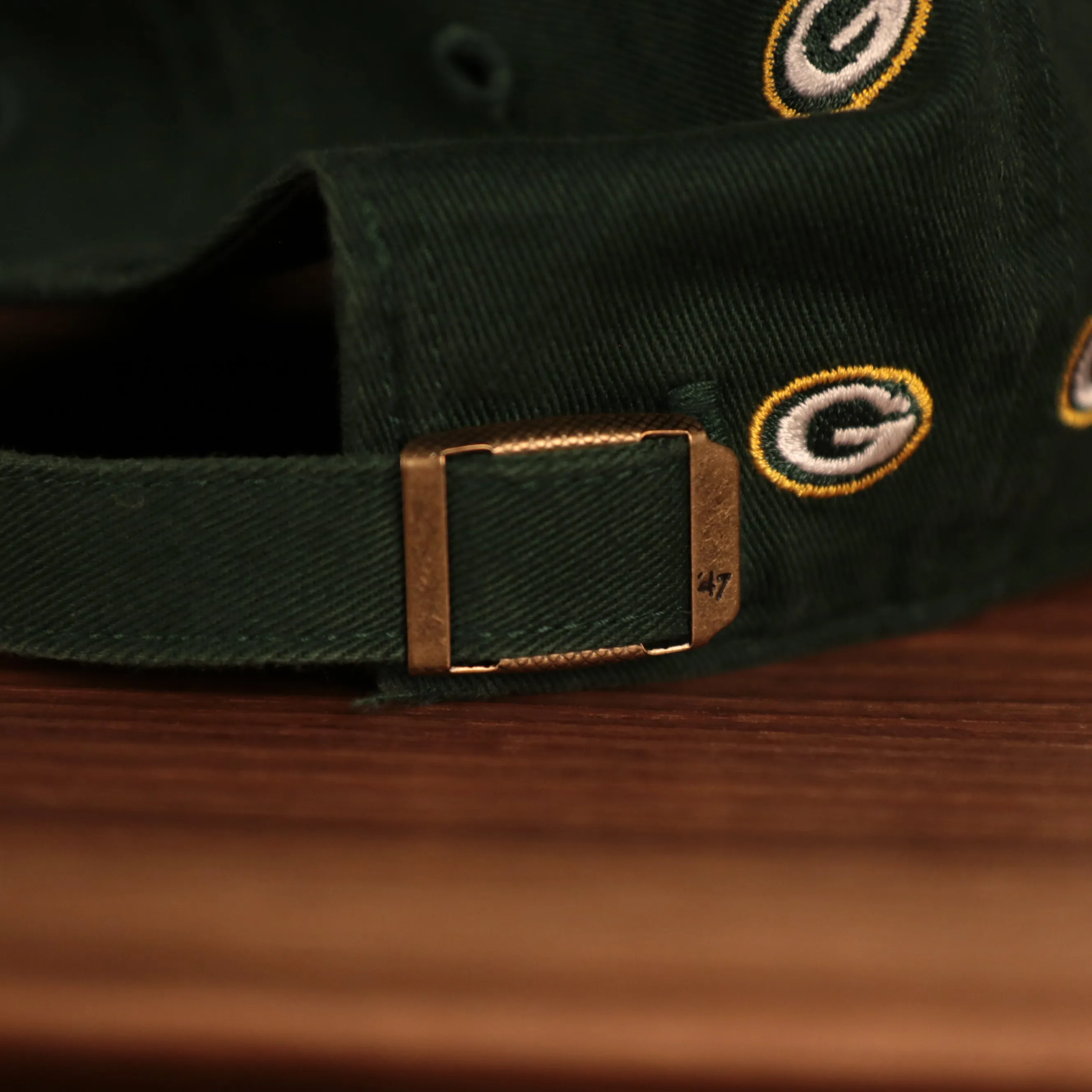 Green Bay Packers All Over Logo Patch Green Adjustable Dad Hat