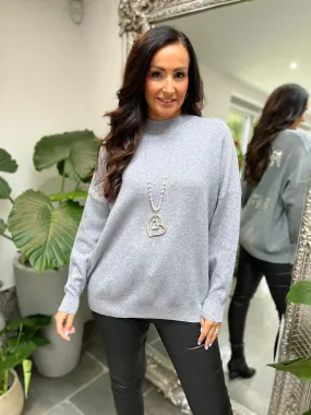 Grey Sequin Rock and Roll Knit Amelia