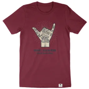 Hawaii Shaka Short Sleeve Tee - Cardinal