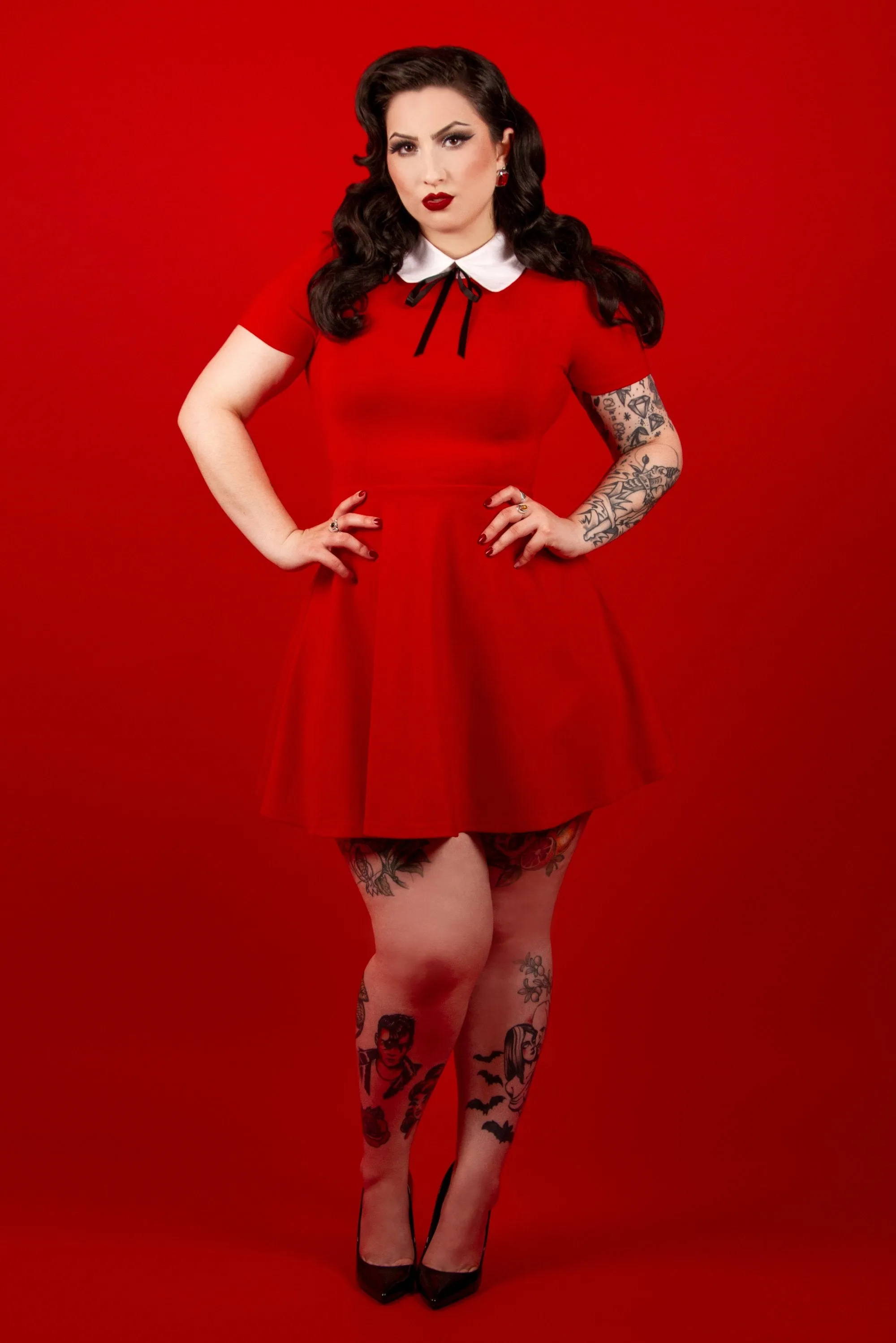 Hayley Dress (Red) (XL and 2XL ONLY)