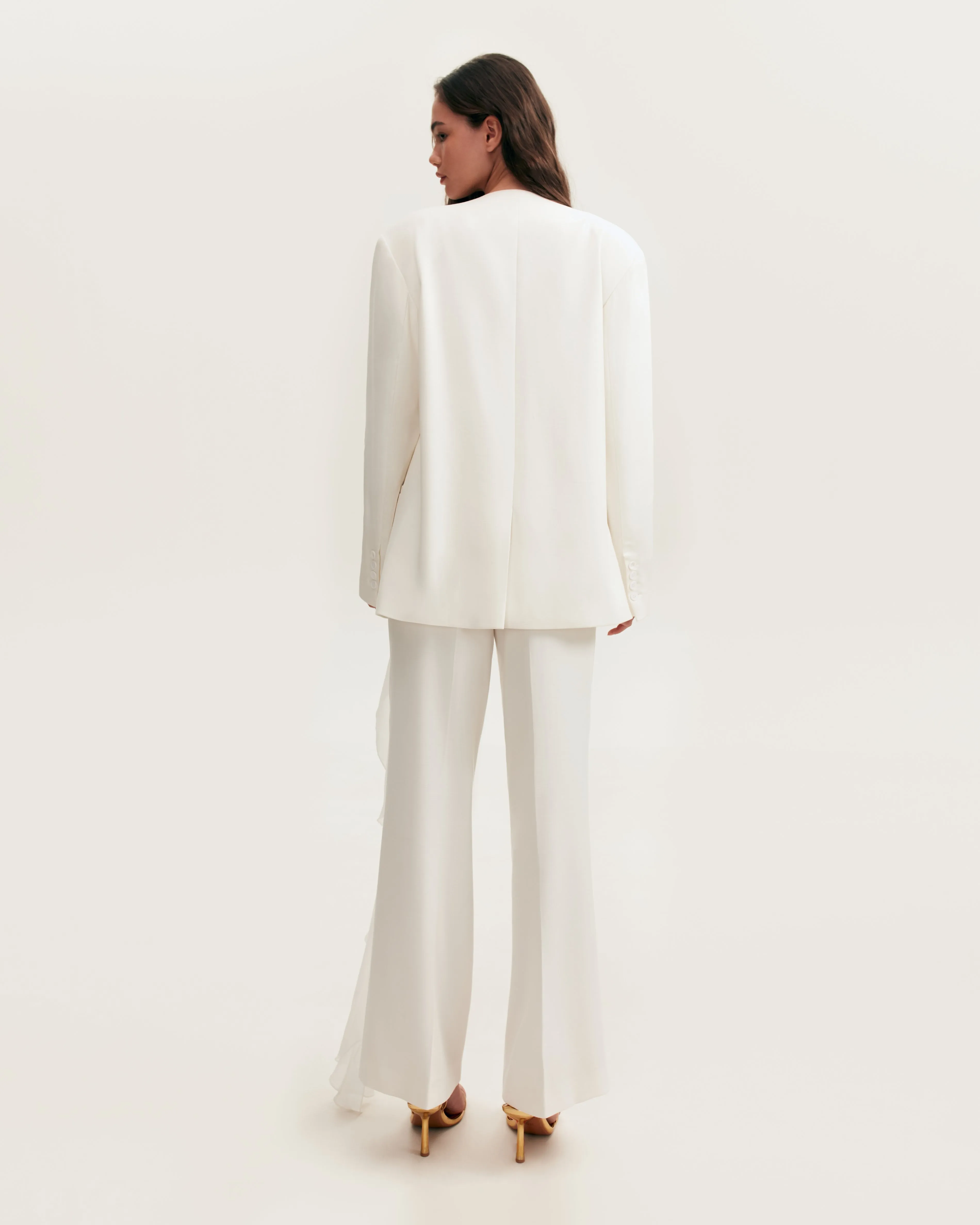 High-rise white suit pants, Xo Xo