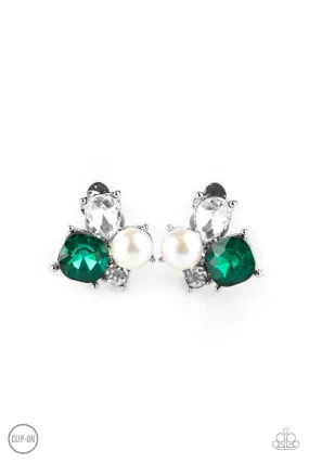 Highly High Class - Green Clip-on Earring