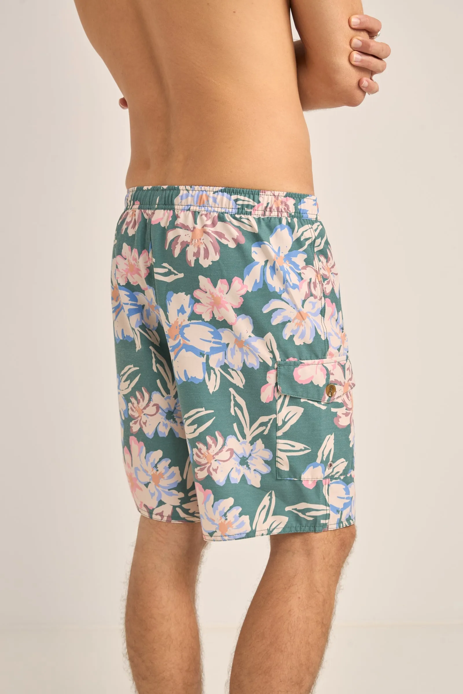 Holiday Floral Patch Beach Short Jungle