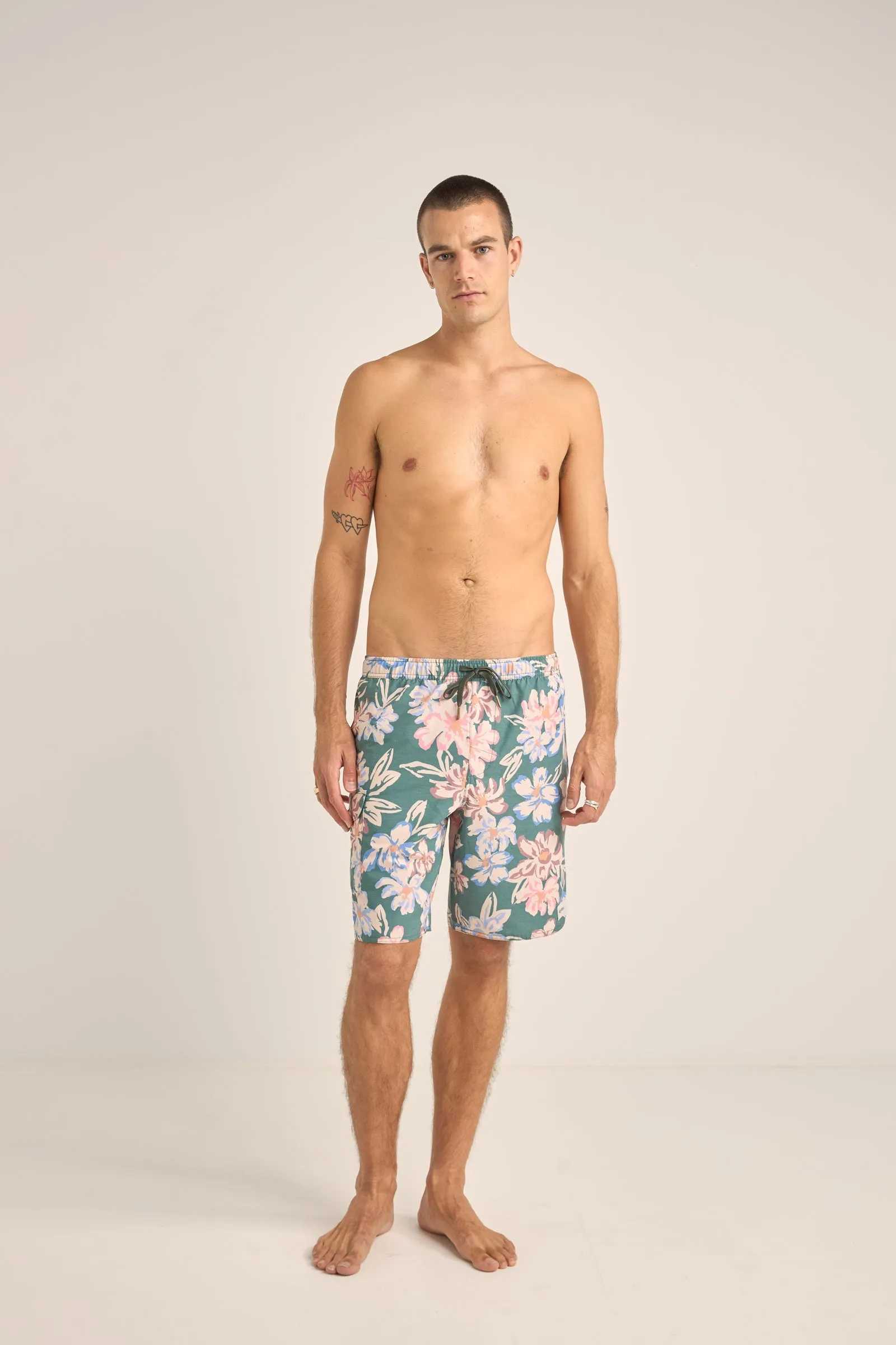 Holiday Floral Patch Beach Short Jungle