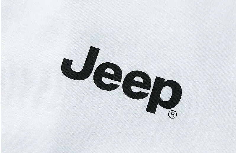 JEEP  |Unisex U-Neck Cotton Logo T-Shirts