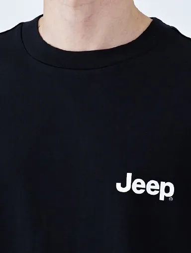 JEEP  |Unisex U-Neck Cotton Logo T-Shirts