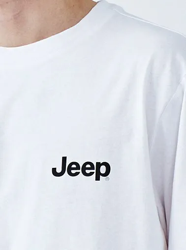 JEEP  |Unisex U-Neck Cotton Logo T-Shirts