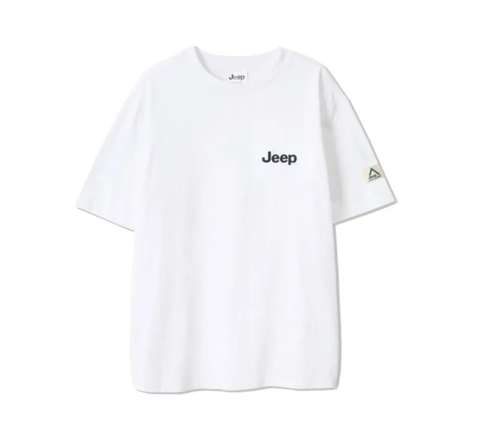 JEEP  |Unisex U-Neck Cotton Logo T-Shirts