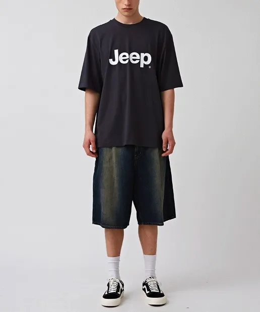 JEEP  |Unisex U-Neck Logo T-Shirts