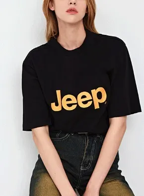 JEEP  |Unisex U-Neck Logo T-Shirts