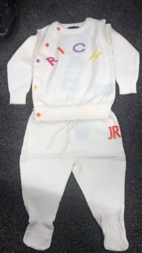 John Richmond Track Suit Set Logo White