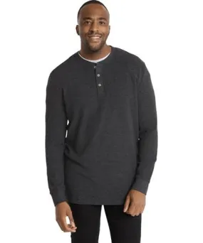 Johnny Bigg Men's Waffle Henley Long Sleeve Top