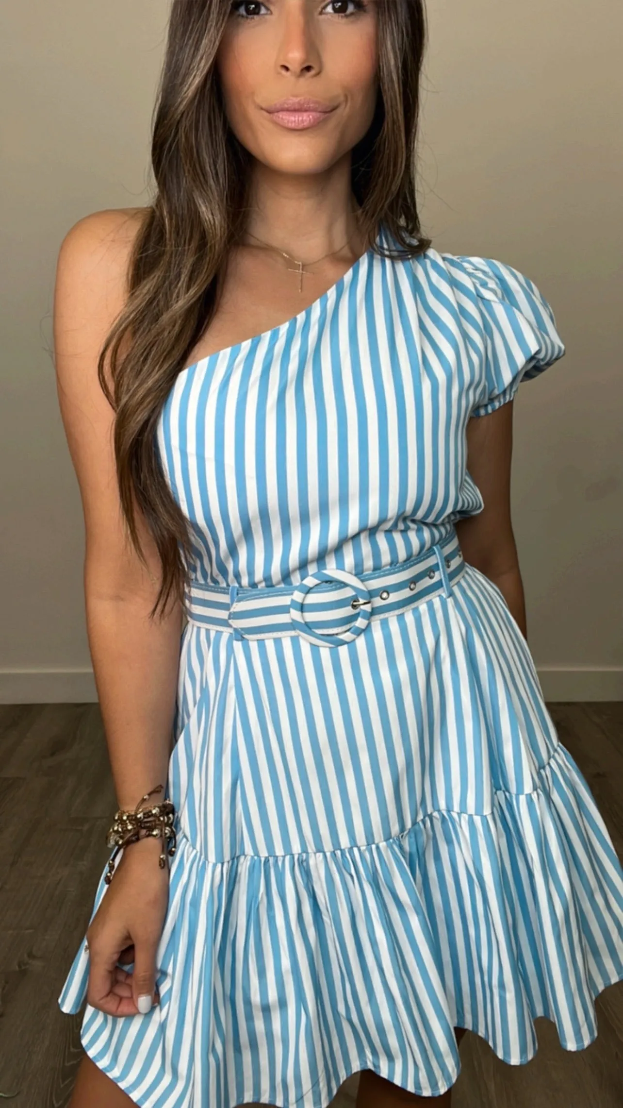 Kalena Blue Striped Dress