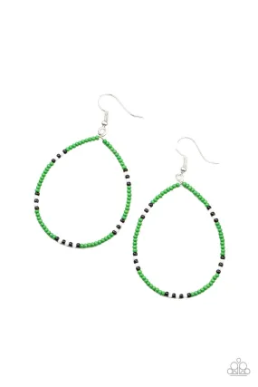 Keep Up The Good BEADWORK - Green Earring