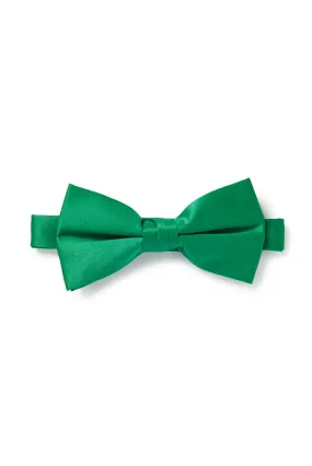 Kelly Green Satin Bow Tie