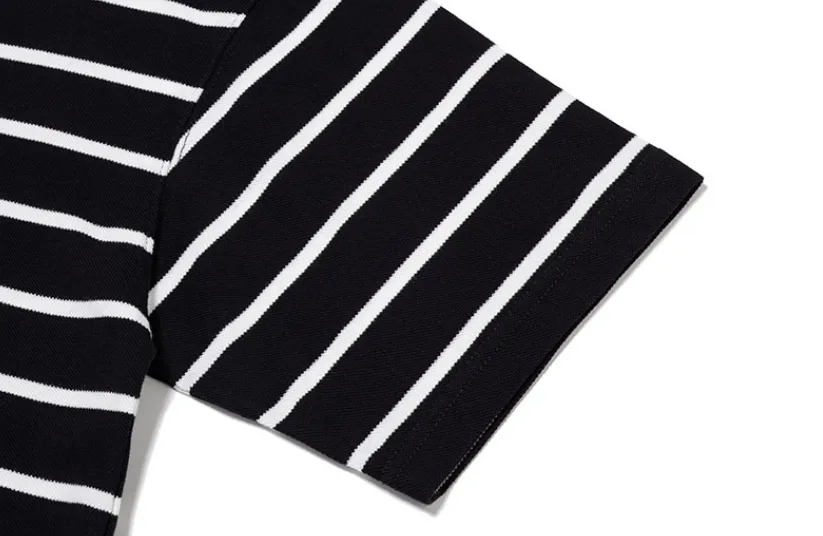 KODAK  |Stripes Unisex Street Style U-Neck Cotton Short Sleeves Logo