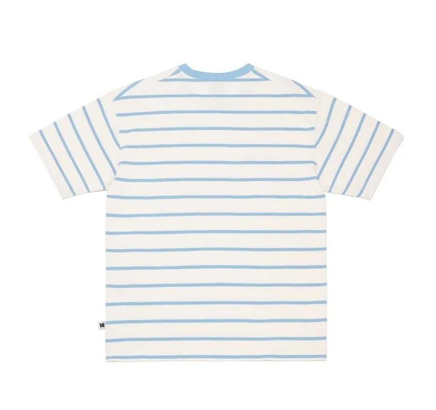 KODAK  |Stripes Unisex Street Style U-Neck Cotton Short Sleeves Logo