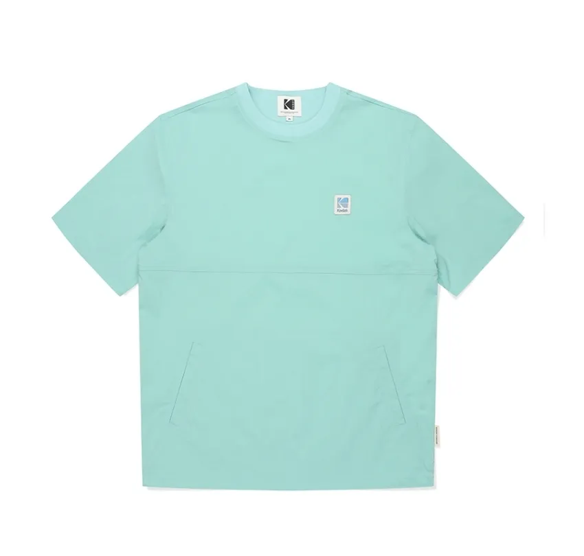 KODAK  |Unisex Nylon Street Style U-Neck Plain Short Sleeves Logo