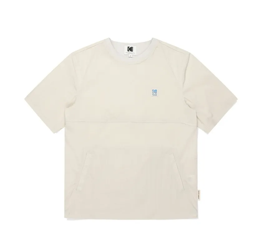 KODAK  |Unisex Nylon Street Style U-Neck Plain Short Sleeves Logo