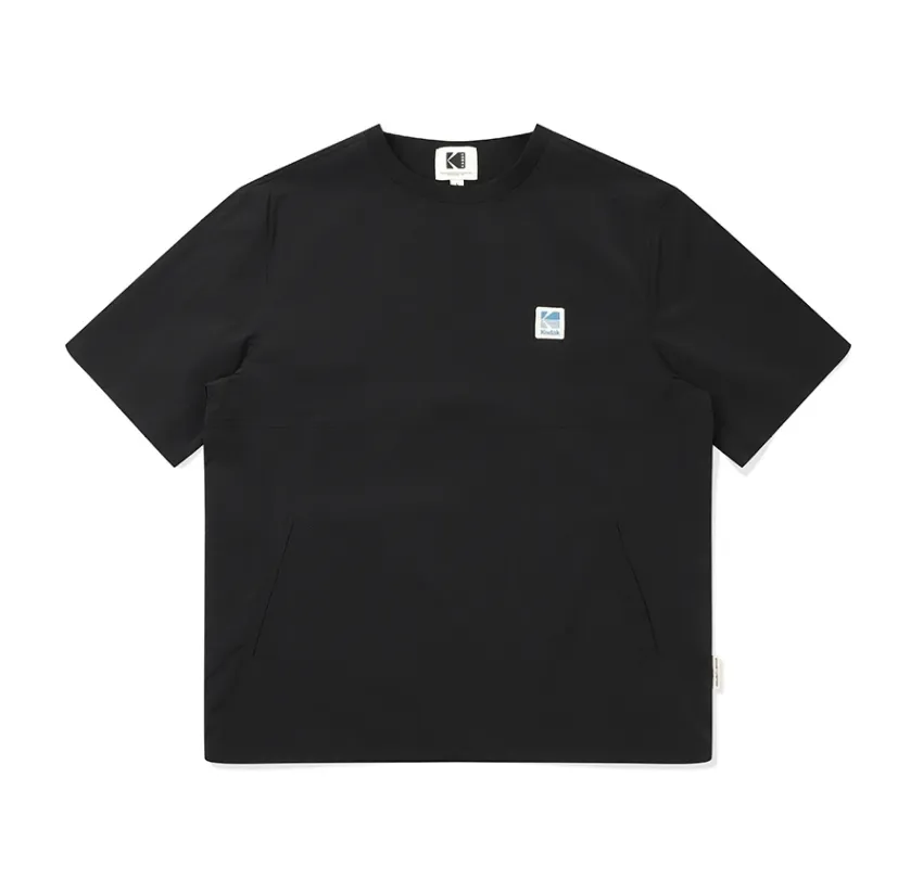 KODAK  |Unisex Nylon Street Style U-Neck Plain Short Sleeves Logo