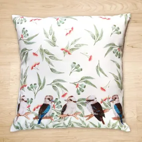 Kookaburra 5 birds Cushion Cover Cotton Drill