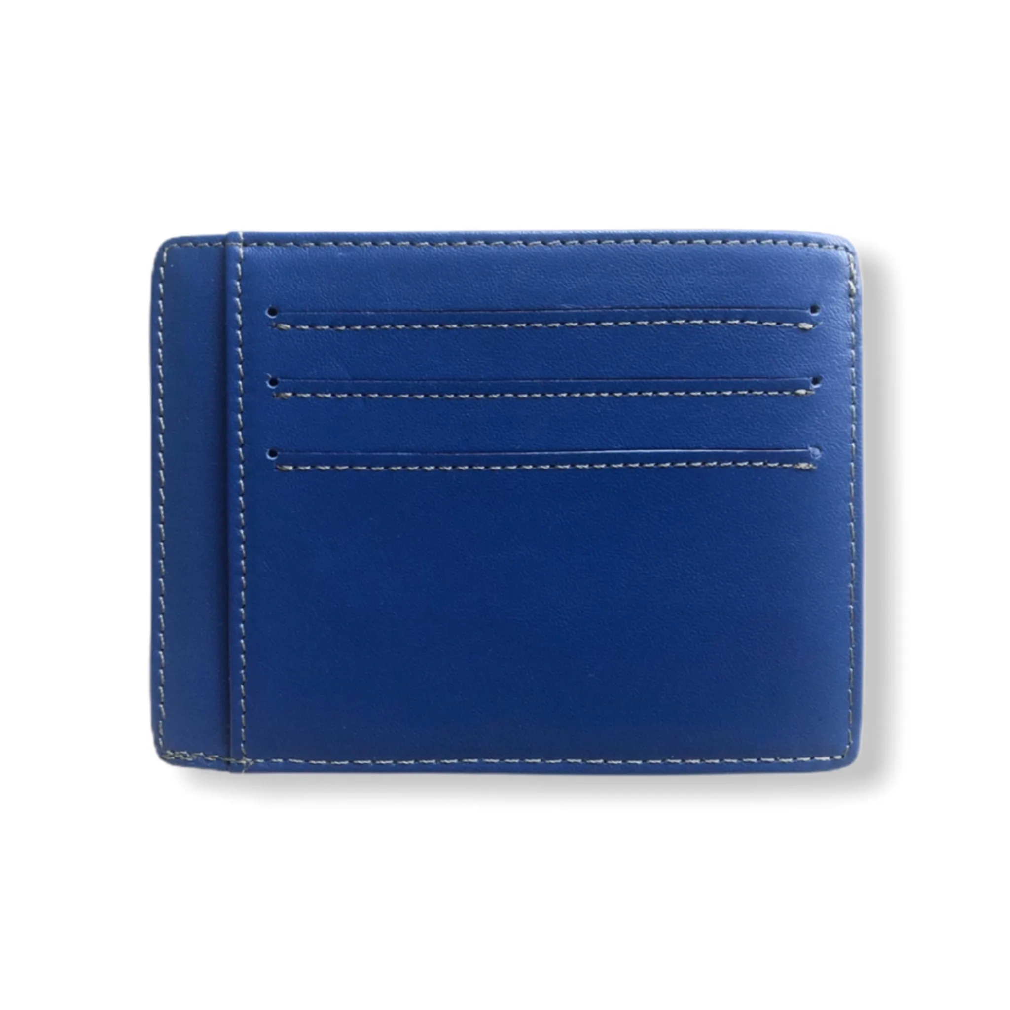 Leather Card Wallet | Navy Blue