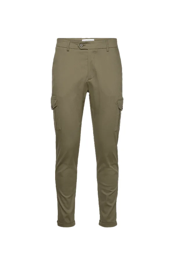 Les Deux Como Cargo Suit Pants Olive