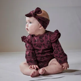 Little Flock of Horrors Darcy Headband Mulberry Cheetah