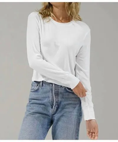 Lna Long Sleeve Ribbed Crew Top