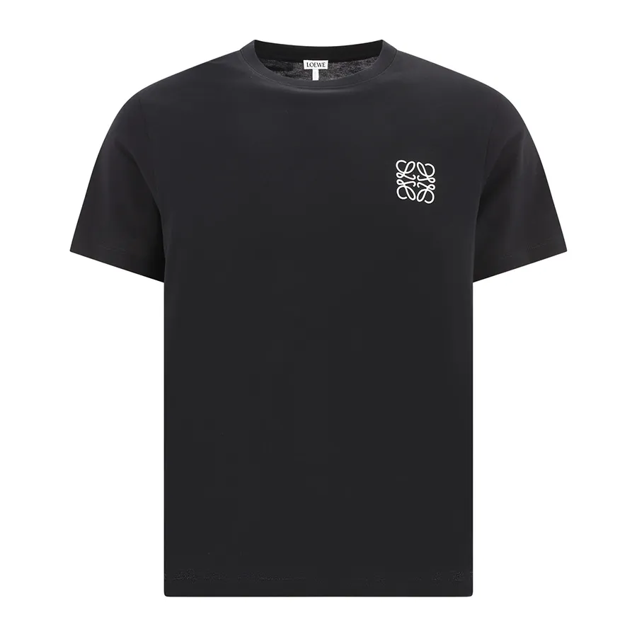 LOEWE  |Crew Neck Plain Cotton Short Sleeves Logo Luxury