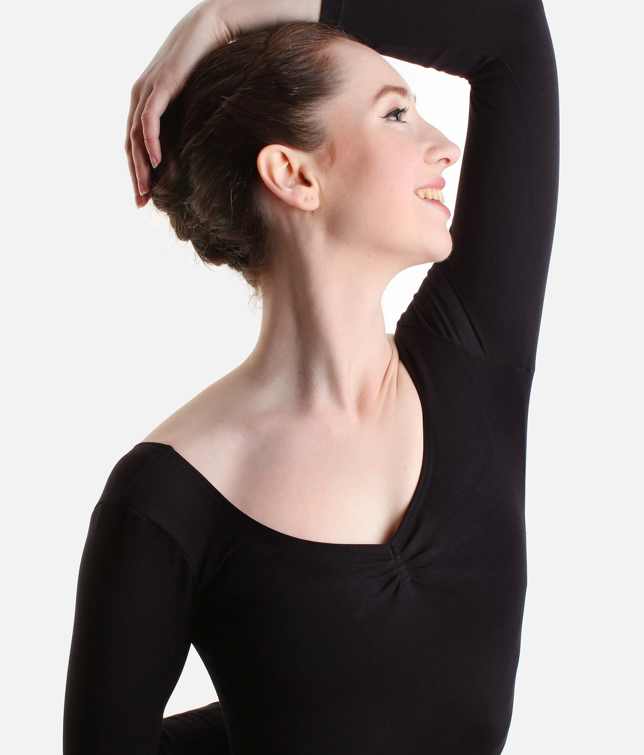 Long Sleeve Dance Leotard, Low Back - 5436