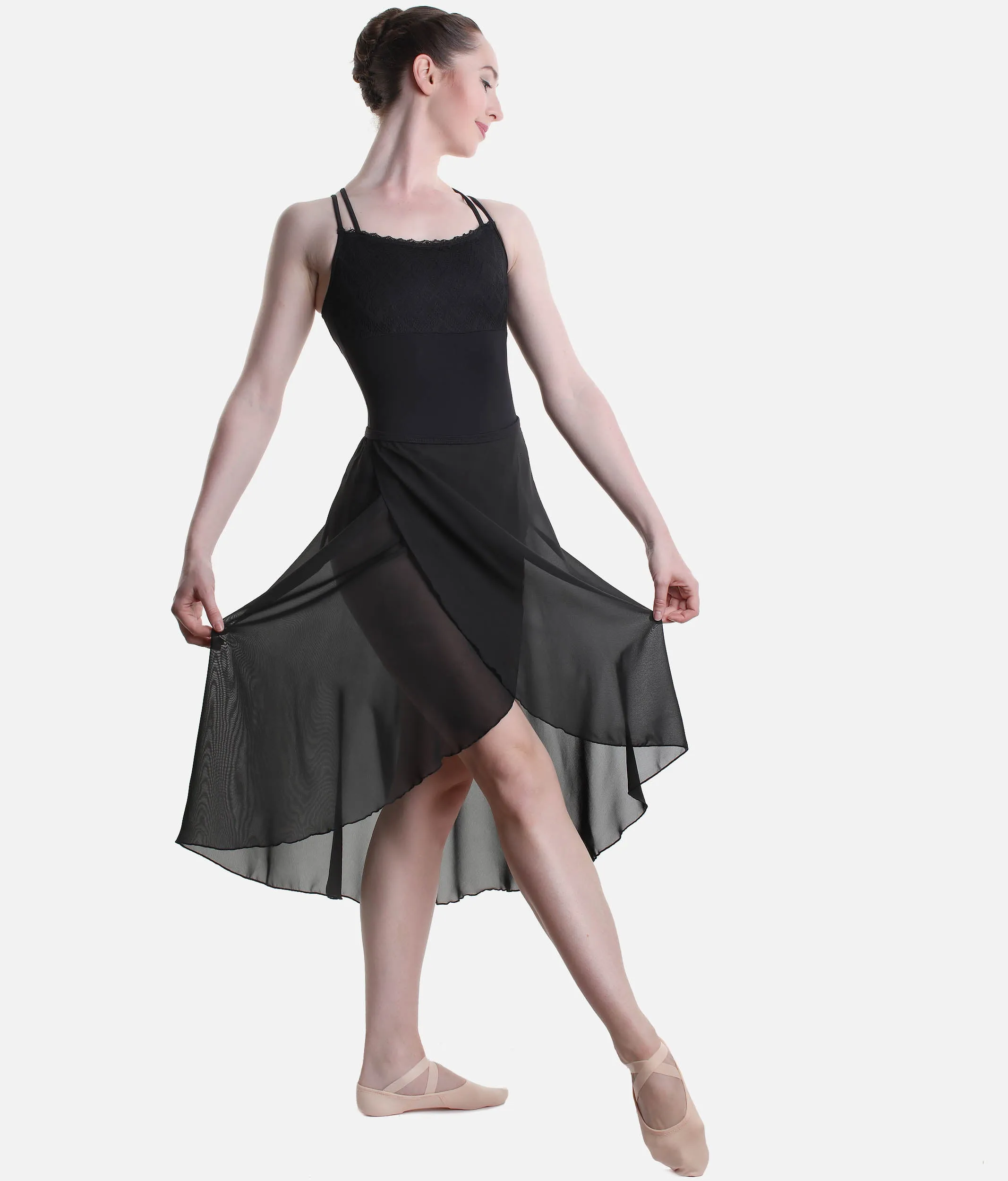 Long Wrap Ballet Skirt, Pull On - SL227