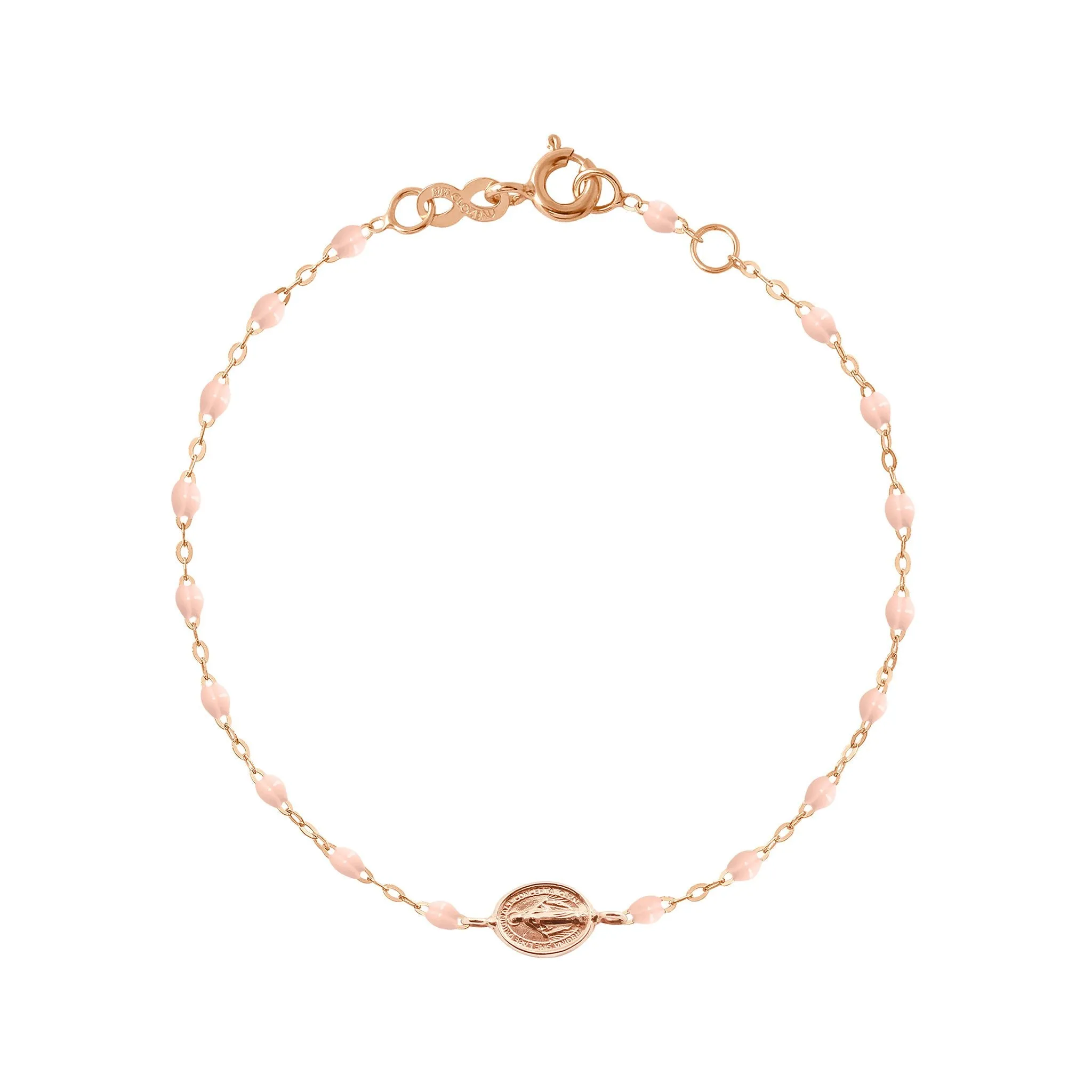 Madone Charm Classic Gigi Baby Pink bracelet, Rose Gold, 6.7