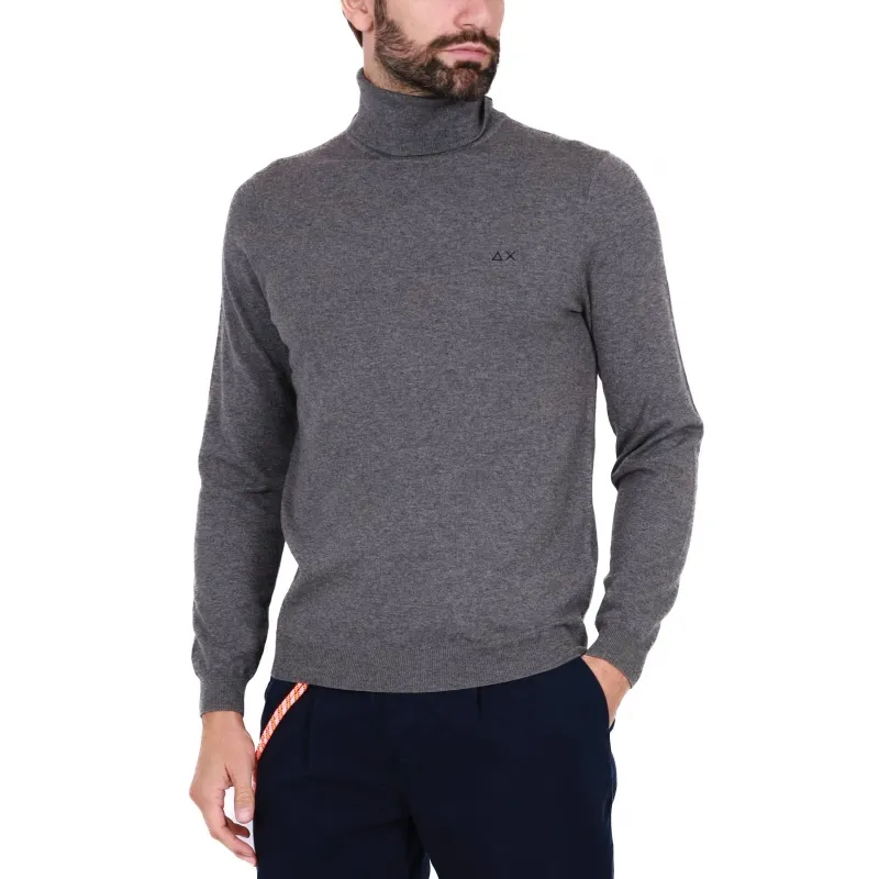 MAGLIA UOMO DOLCEVITA IN MISTO LANA, GRIGIO