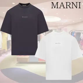 MARNI  |Crew Neck Street Style Plain Cotton Short Sleeves Logo