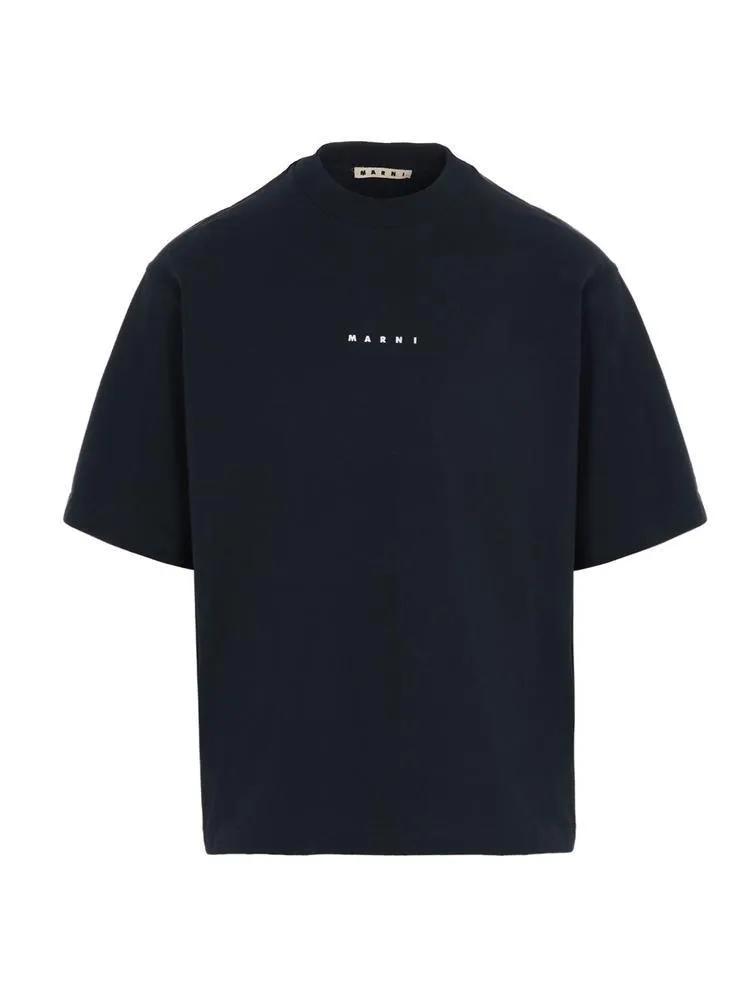 MARNI  |Crew Neck Street Style Plain Cotton Short Sleeves Logo