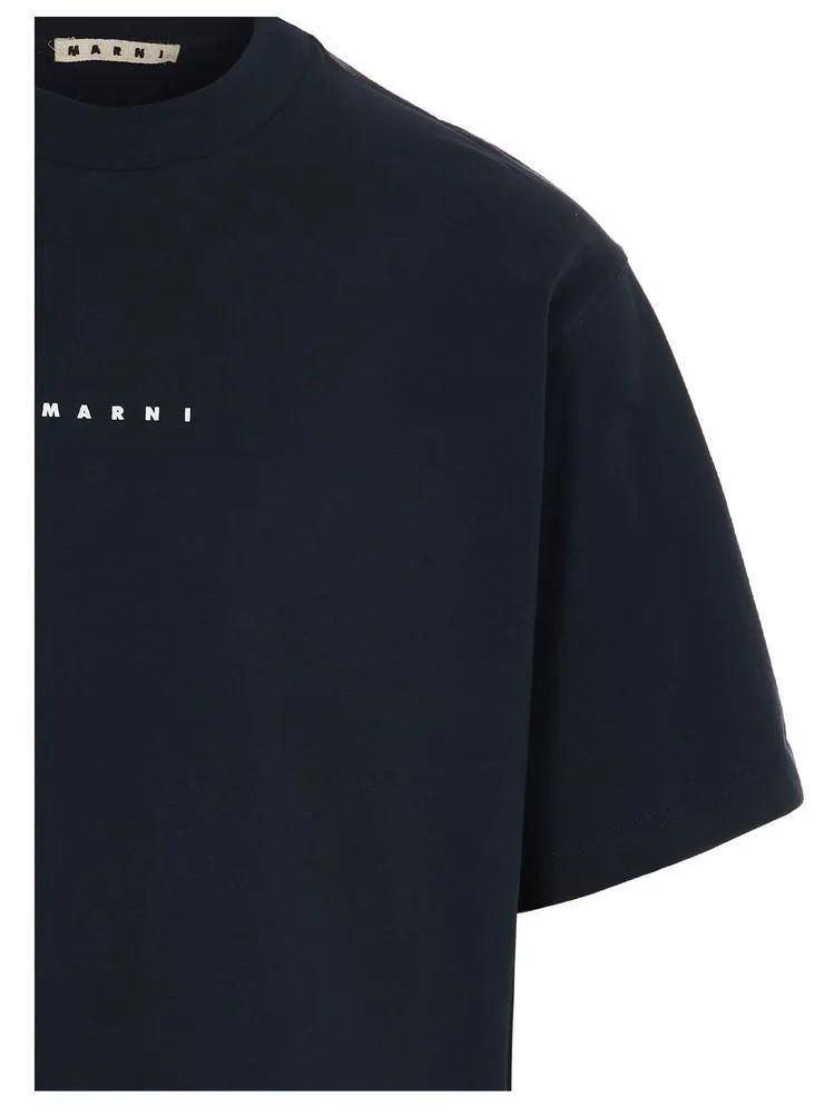 MARNI  |Crew Neck Street Style Plain Cotton Short Sleeves Logo