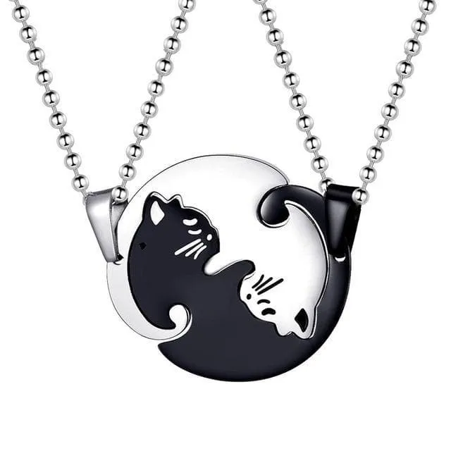 Matching Cat Necklaces for Couples