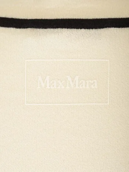 MaxMara  |Crew Neck Street Style Bi-color Plain Cotton