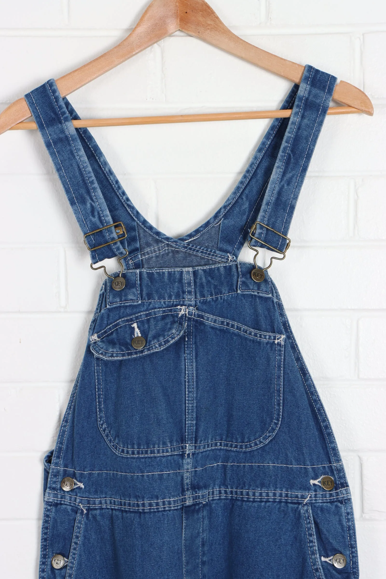 Medium Blue Long Denim Overalls (S-M)