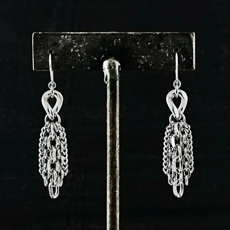 METAL Curb Link Tassel Earrings