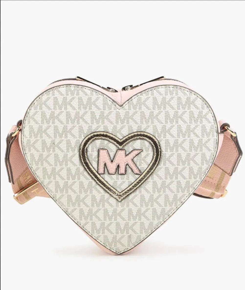 Michael Kors Bag Heart Design White & Pink