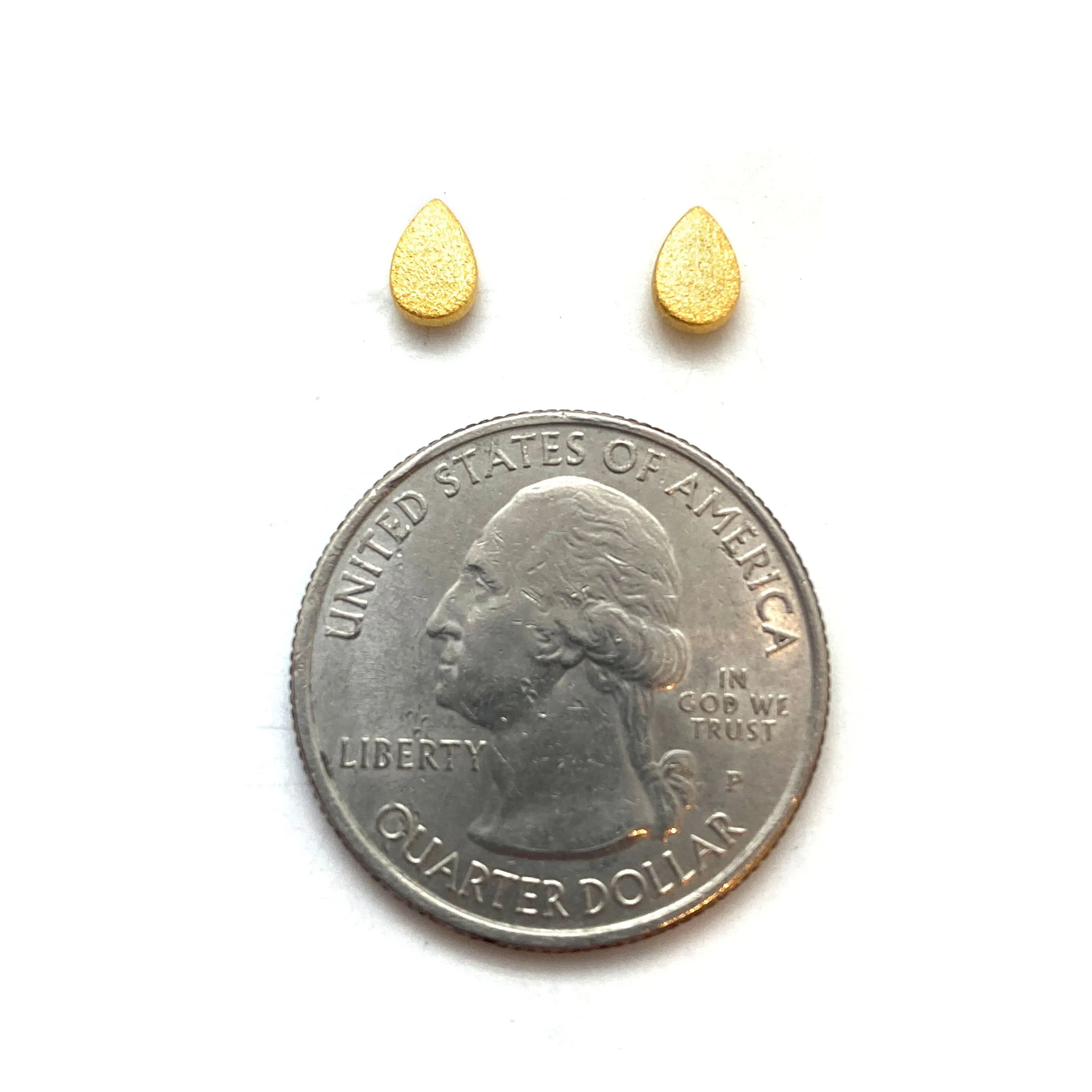 Mini Gold Teardrop Studs